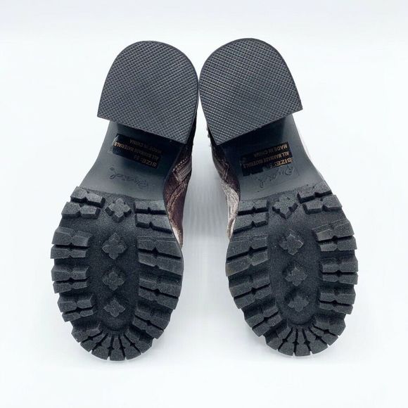 Qupid Velvet Ankle Boots Block Heel Lace Up Buckle - Picture 6 of 8